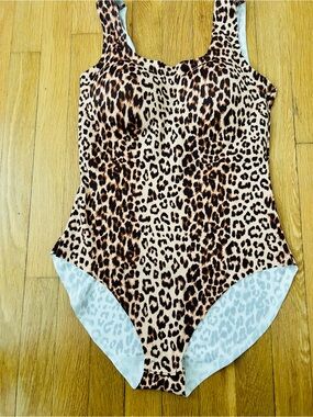 Leopard Print Women’s Tank Top Bodysuit - Brown Leopard